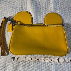 Coach leather Disney Mickey Mouse wristlet. Barely used! So adorable for Disney!